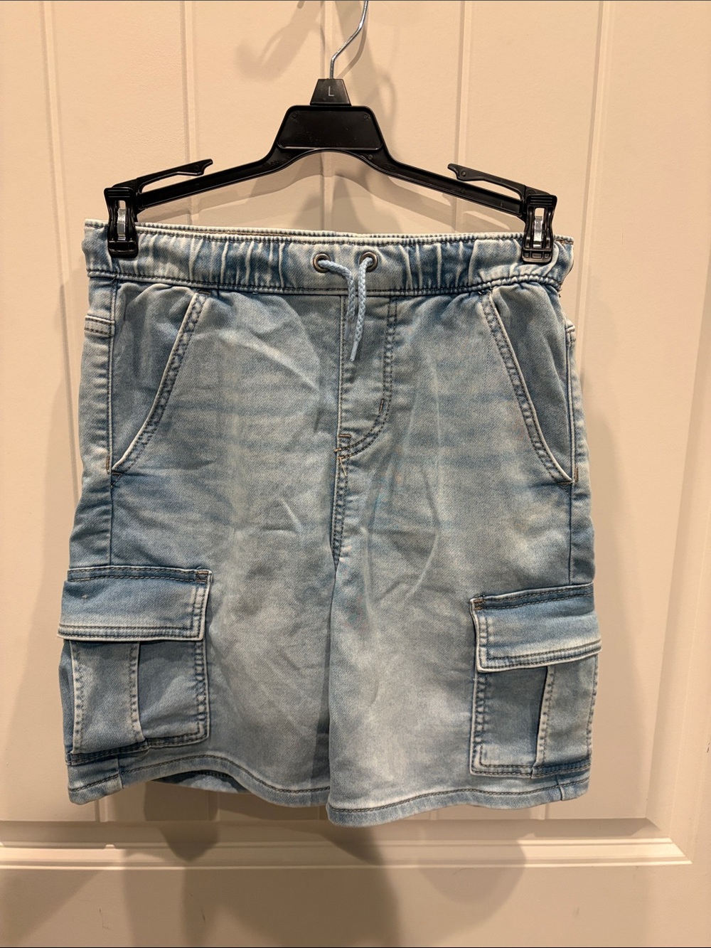 Light Blue Denim Cargo Shorts for boys